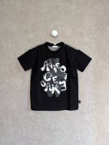 franky grow PUFF PRINTING ART TEE　ブラック　キッズ