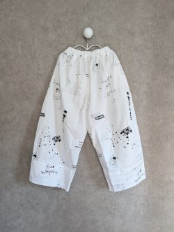 画像2: franky grow HAND-DRAWN Pt.WIDE MACKIN PANTS　ホワイト　キッズ・レディース