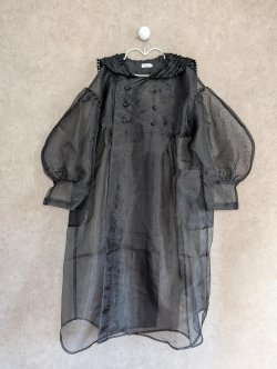 画像2: franky grow RIBBON SAILOR COLLAR ORGANDY　ブラック　レディース