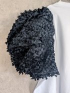 他の写真1: franky grow RIBBON ORGANDY BUBBLE SLV TEE　ホワイト＊ブラック