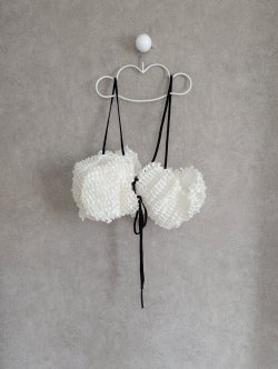 画像2: franky grow RIBBON ORGANDY BUSTIER　ホワイト