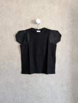 franky grow DISTORTED SLEEVES TEE　ブラック　キッズ・レディース