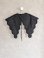画像2: franky grow FULLY EMBROIDERED DETACHABLE WAVY COLLAR　ブラック　KIDS・WOMAN (2)