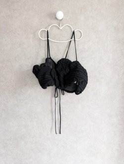 画像1: franky grow ALAN KNIT BUSTIER　ブラック
