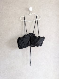 画像2: franky grow ALAN KNIT BUSTIER　ブラック