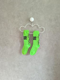 画像1: franky grow CONVEY THE WORDS SOCKS グリーン