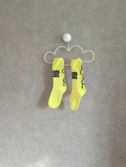 画像1: franky grow CONVEY THE WORDS SOCKS イエロー