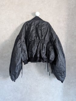画像3: franky grow GURUGURU QUILT RIBBON BOMBER JACKET　ブラック　レディース