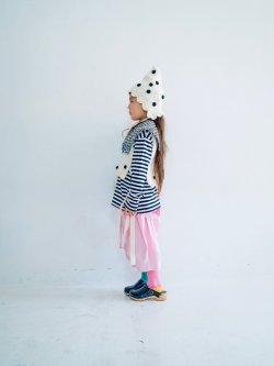 画像1: franky grow HAND-KNITTED DOTS HAT　アイボリー