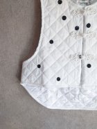 他の写真1: franky grow CHINA QUILTING VEST　ホワイト＊ブラックDOTS