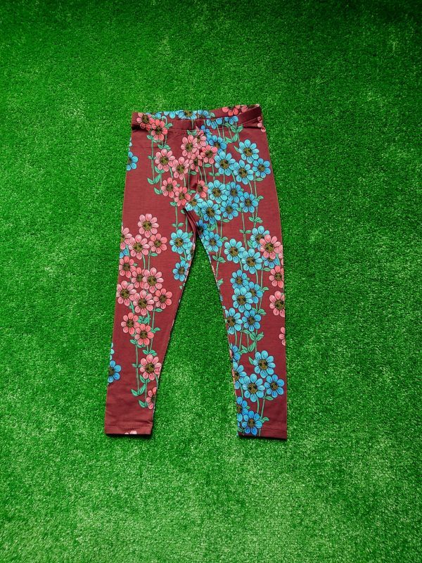 mini rodini DAISY LEGGINGS バーガンディ