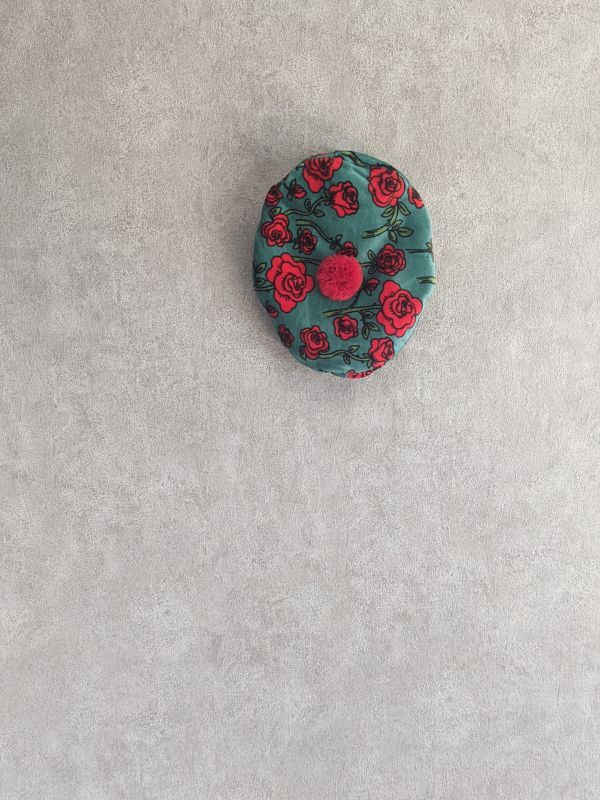 mini rodini Roses Pompom Beret　グリーン