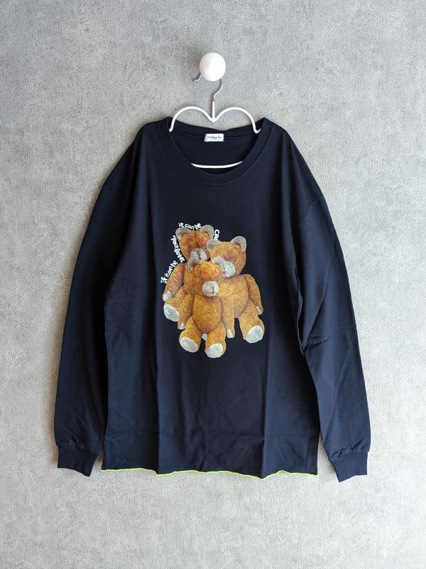 franky grow THREE BEAR L/S TEE　ダークネイビー