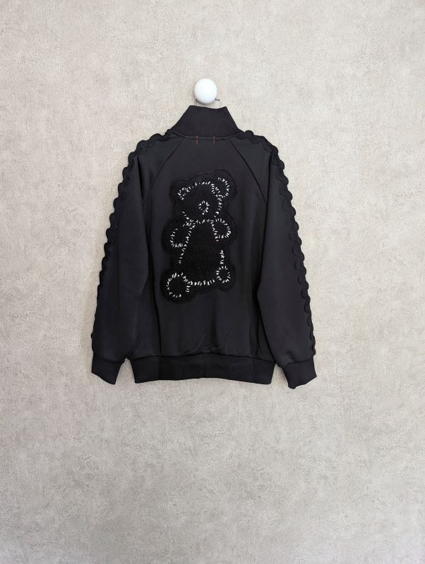 franky grow KUMA EMBROIDERY PATCH TRACK JACKET　ブラック