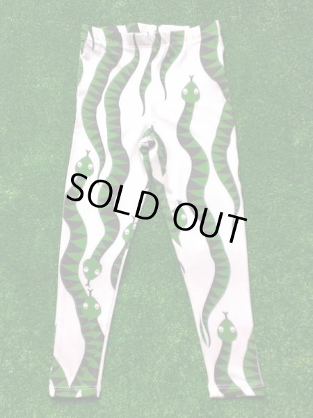 画像1: mini rodini PYTHON LEGGING グリーン (1)