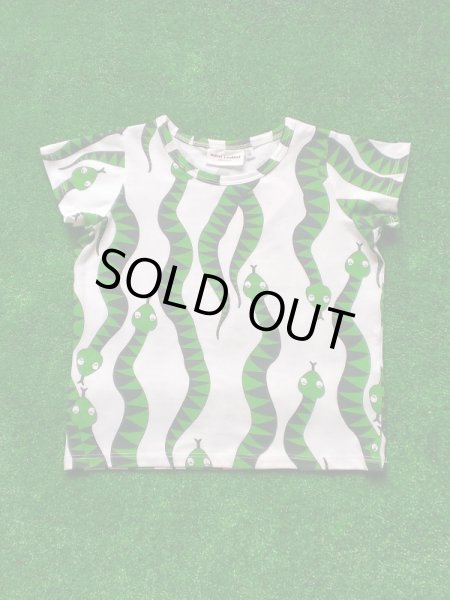 画像1: mini rodini PYTHON SS TEE  グリーン (1)