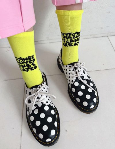 画像2: franky grow CONVEY THE WORDS SOCKS イエロー