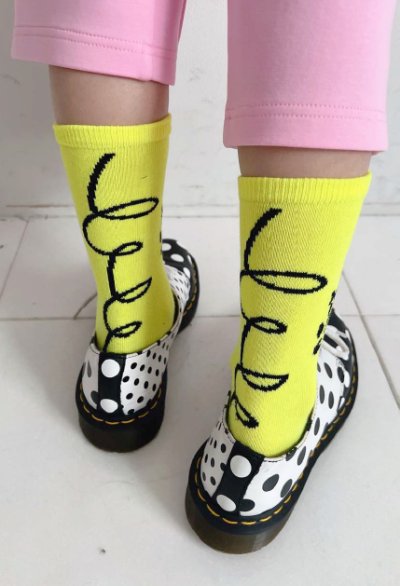画像3: franky grow CONVEY THE WORDS SOCKS イエロー