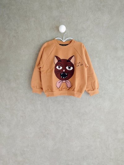 画像1: mini rodini Cat Choir Sp Sweatshirt　ベージュ