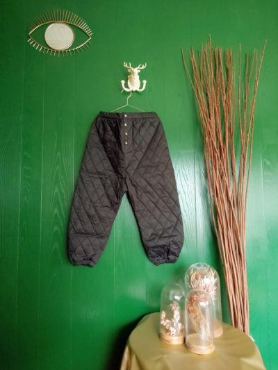 画像1: little creative factory  Quilted Pants　ブラック