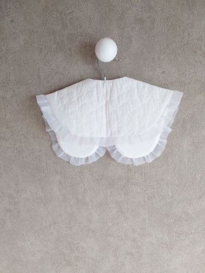 画像3: franky grow BEAR QUILTING FRILL BIG COLLAR  ホワイト（※つけ襟のみの販売）