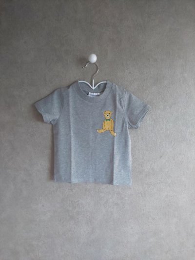 画像1: mini rodini TEDDY BEAR T-SHIRT グレー