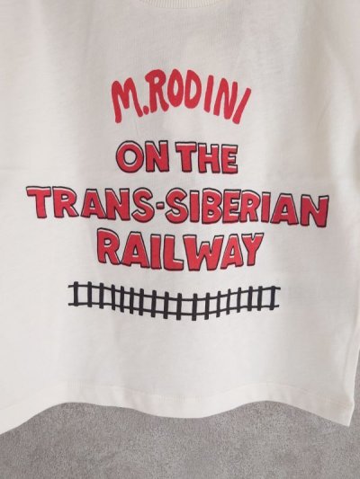 画像1: mini rodini Trans-Siberian T-shirt　オフホワイト