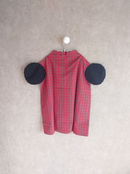 画像2: franky grow BONBON CUT JQ CIRCLE SLEEVES CHECK DRESS　レッドCHECK (2)