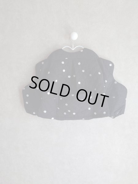 画像2: franky grow WAVE CUT SLEEVES QUILTING JACKET　ブラック＊シルバーDOTS (2)