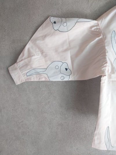 画像2: franky grow CHINA SHIRT　ピンクRABBIT