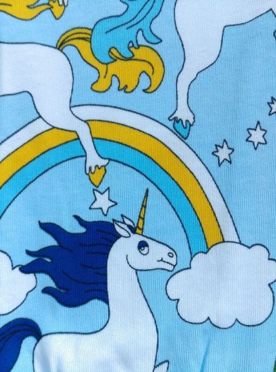 画像1: mini rodini UNICORN SWEATPANTS ライトブルー