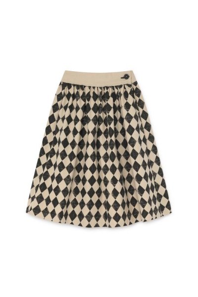 画像1: little creative factory  Diamond Skirt　ブラック＆クリーム