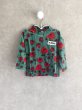 画像1: mini rodini Roses Velour Sweater 　グリーン (1)