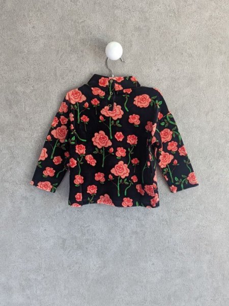 画像2: mini rodini Roses Velour Sweater 　ブラック (2)