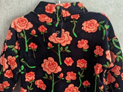 画像2: mini rodini Roses Velour Sweater 　ブラック