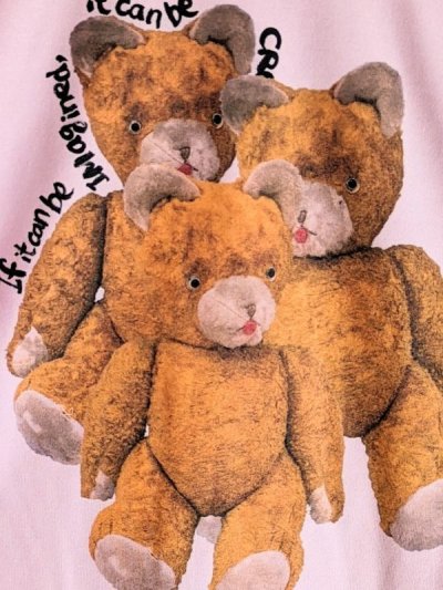 画像1: franky grow THREE BEAR L/S TEE　ピンク