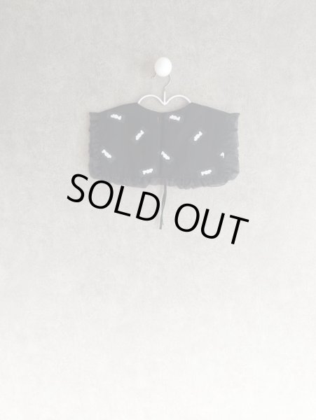 画像2: franky grow POP FRILL DETACHABLE COLLAR ブラック*ホワイトPOP (2)