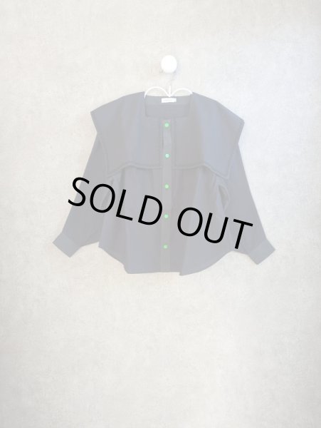 画像1: franky grow SAILOR COLLAR BROUSE DYED　ブラック (1)