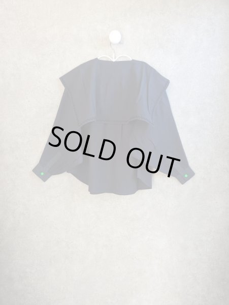 画像2: franky grow SAILOR COLLAR BROUSE DYED　ブラック (2)