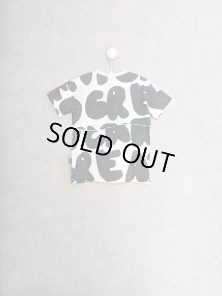 画像2: franky grow W/B BACK NO FIXING TEE ブラックLETTERS (2)