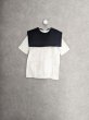 画像1: franky grow W/B QUILTING ASYMMETRY COLLAR TEE　ホワイトLETTERS (1)