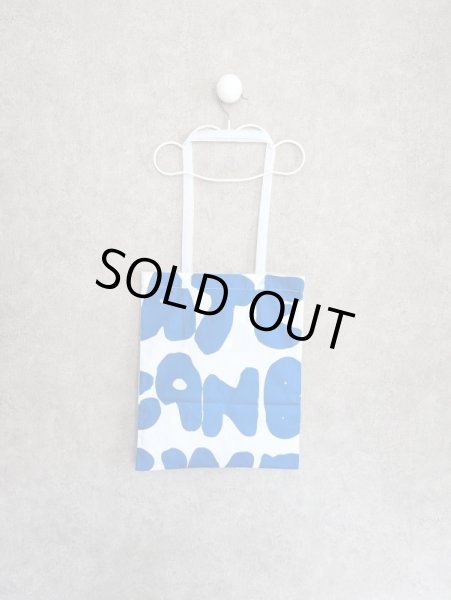 画像2: franky grow TAPE EMBROIDERY BEAR TULLE BAG　ブルー LETTERS (2)