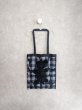 画像1: franky grow TAPE EMBROIDERY BEAR TULLE BAG　ブラック PLAID LETTERS (1)