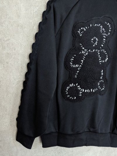 画像2: franky grow KUMA EMBROIDERY PATCH TRACK JACKET　ブラック