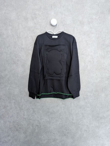 画像1: franky grow WATA KUMA L/S TEE　ブラック　キッズ・レディースサイズ (1)