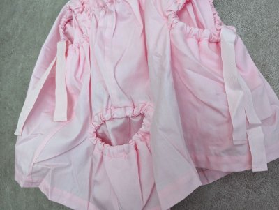 画像1: franky grow LETTER RANDOM HOLE SKIRT　ピンク　キッズ・レディース