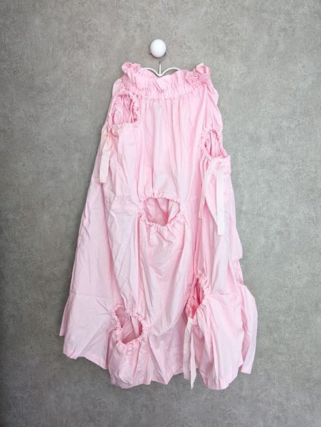 画像4: franky grow LETTER RANDOM HOLE SKIRT ピンク キッズ・レディース (4)