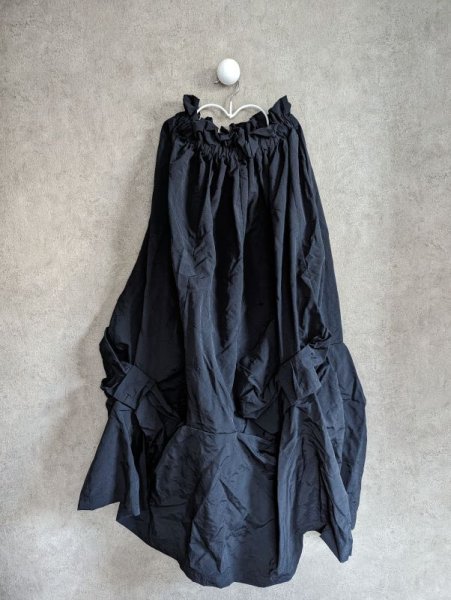 画像2: franky grow BEAR STITCH RIBBON SKIRT ブラック キッズ・レディース (2)