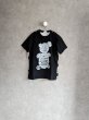 画像1: franky grow BEAR TAPE EMBROIDERY PRINT DOCKING TEE　ブラック　 (1)