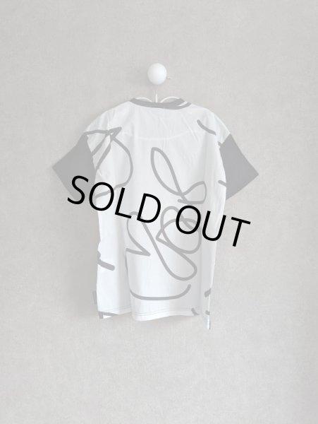 画像2: franky grow BEAR TAPE EMBROIDERY PRINT DOCKING TEE　ブラック　 (2)